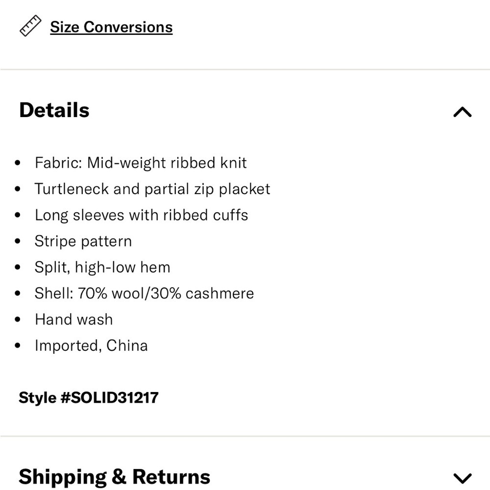 Solid & Striped Nwt Adriana Quarter Zip Sweater Stripes Ribbed Wool Cashmere — image 8 of 8